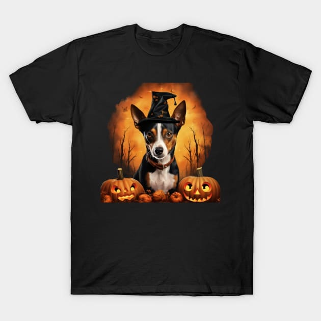 Halloween Basenji T-Shirt by NatashaCuteShop